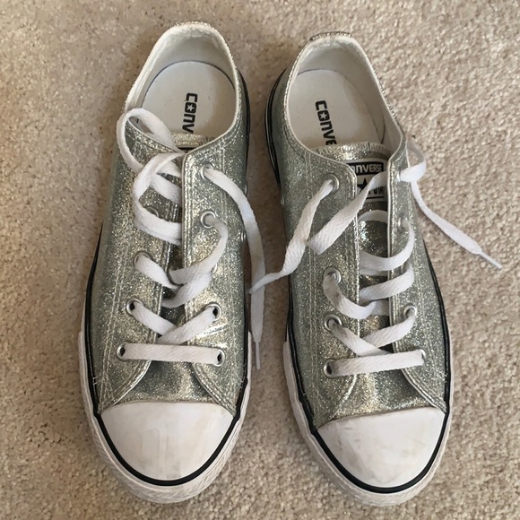 Converse girls silver size 3 - Picture 1 of 11